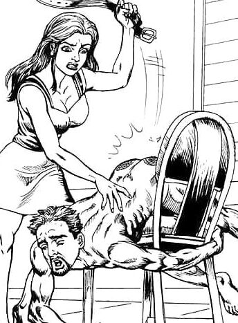 Spank man cartoons