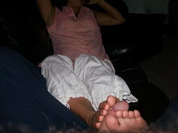 feet and nylon
