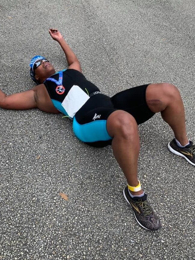Ebony Spandex Cyclists
