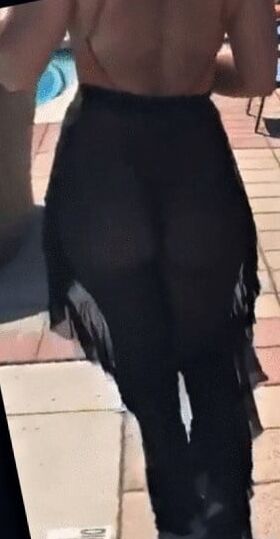 Asses in see through and chaps