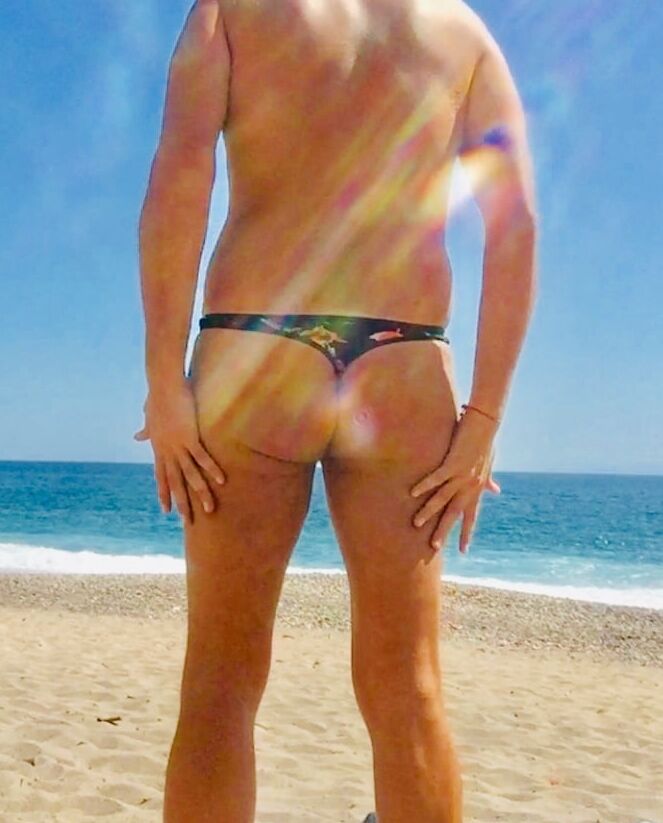 Thong at the beach