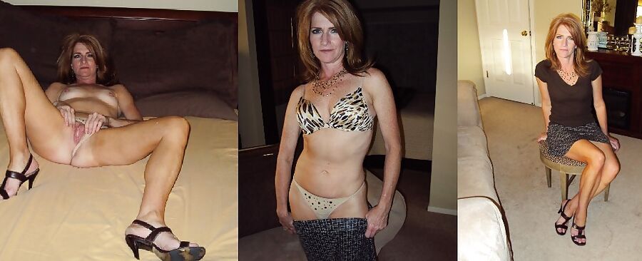 Mature wife dressed and undressed