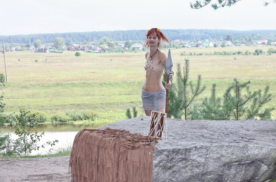 Savage Girl with Spear