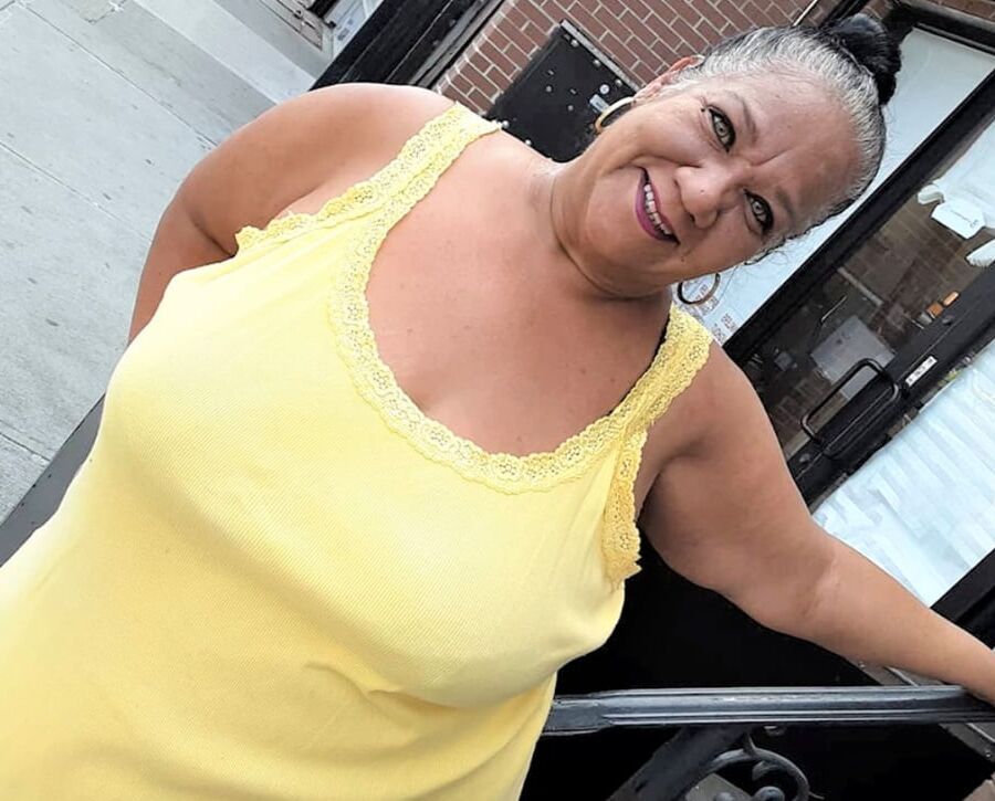Granny face for cum splattered