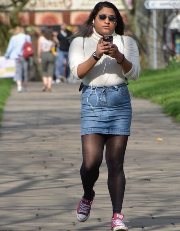 Street Pantyhose - UK Black Cunts on the Street