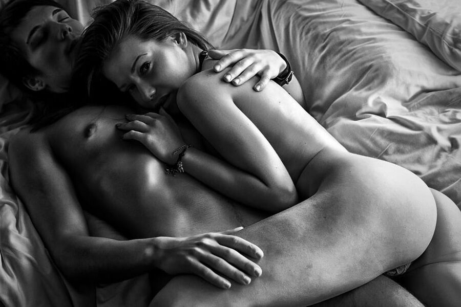 Lovemaking in black and white -