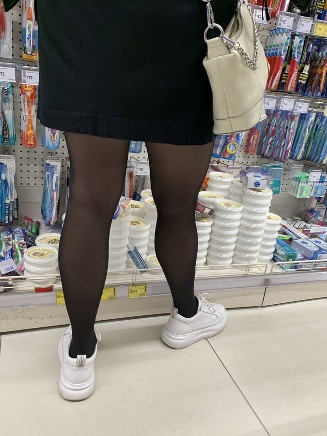 Sexy pantyhose upskirt