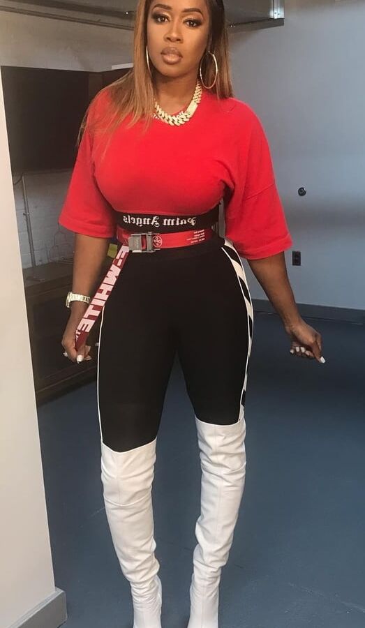 Ebony Goddess wearing Boots no.