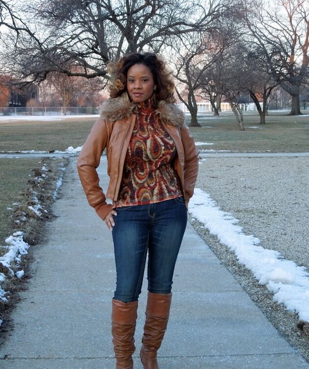 Ebony Goddess wearing Boots no.