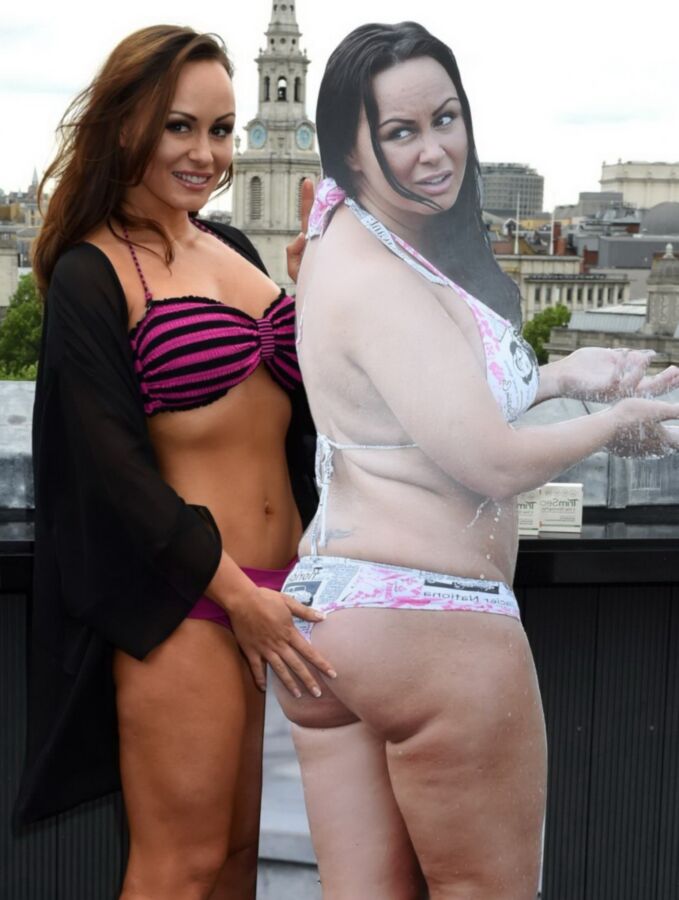 Chanelle Hayes in brown bikini