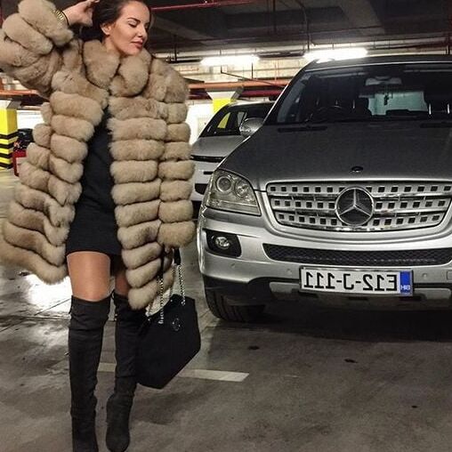 woman in fur coat