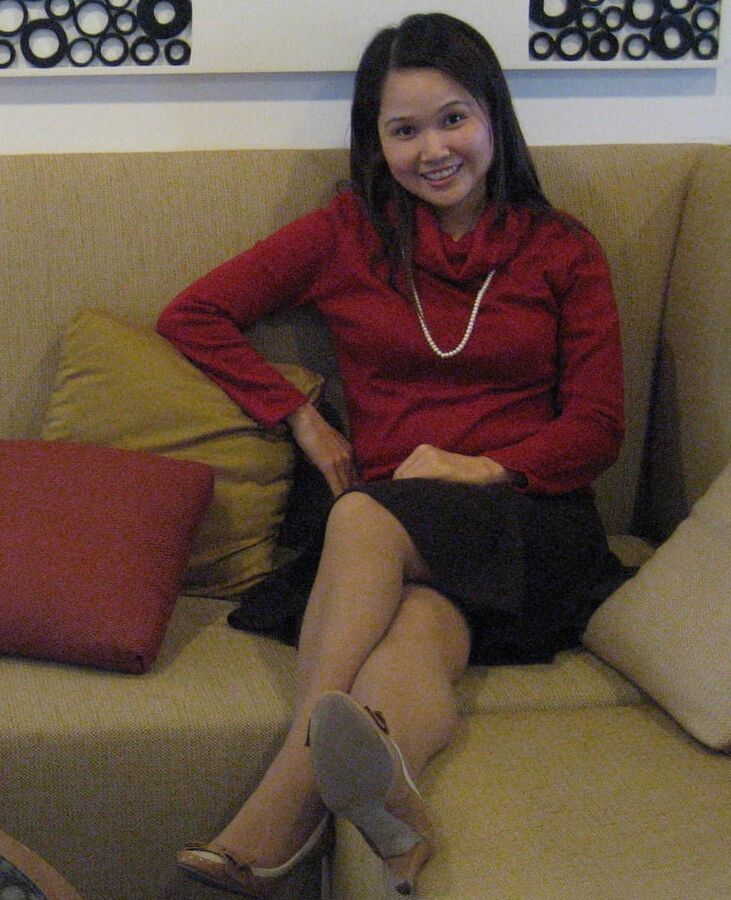 Cute Chinese Wife - Tan Pantyhose