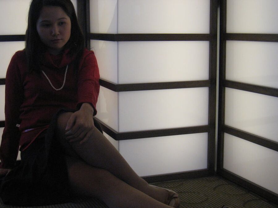 Cute Chinese Wife - Tan Pantyhose