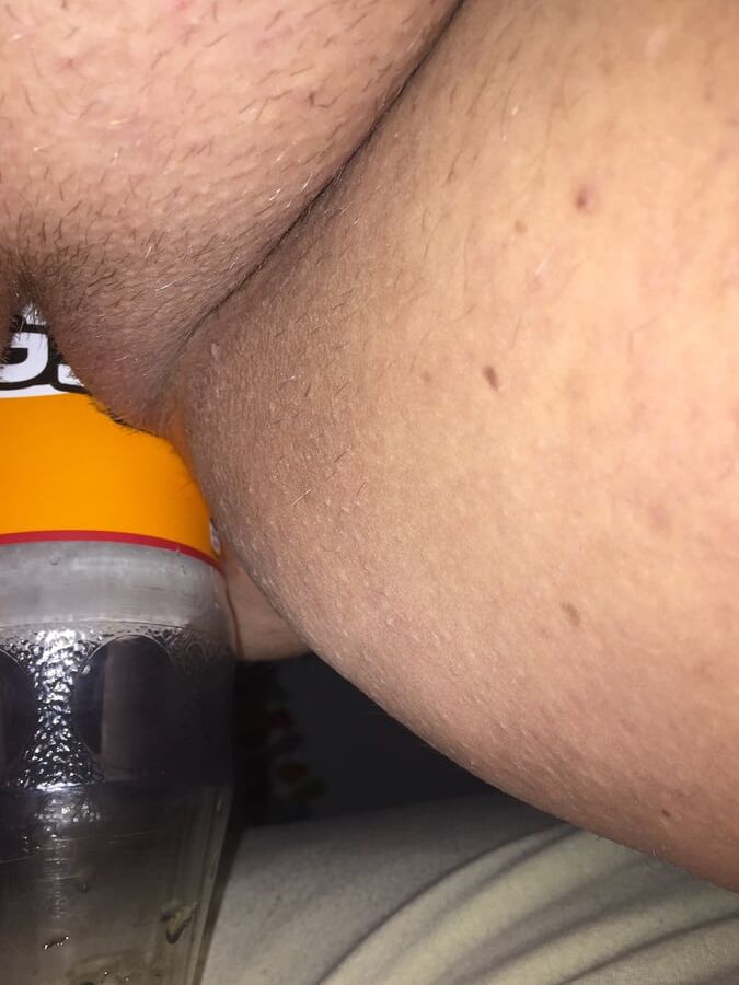 BBW Pussy hart an der Grenze mit l Flasche