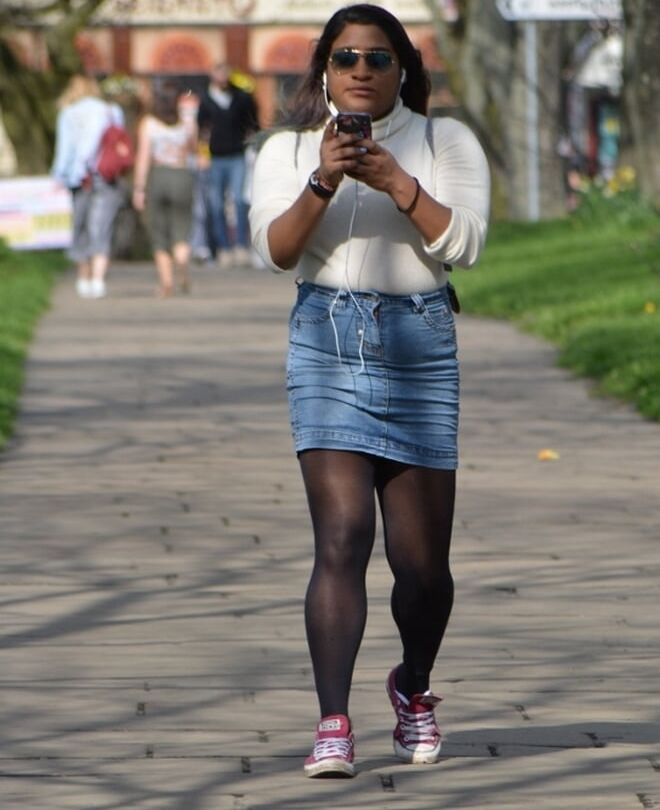 Street Pantyhose - UK Black Cunts on the Street
