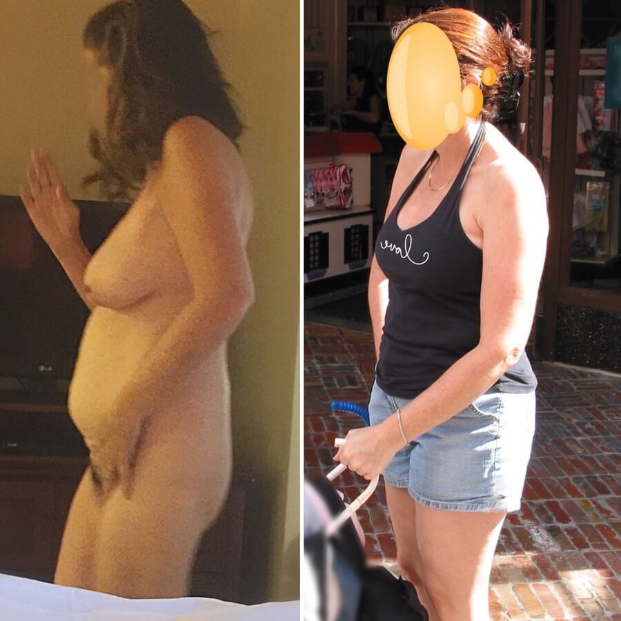 Mature wife dressed and undressed