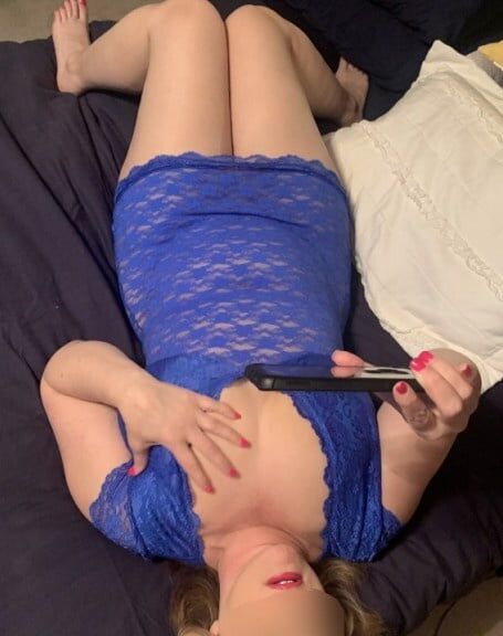 Matures in blue nighties
