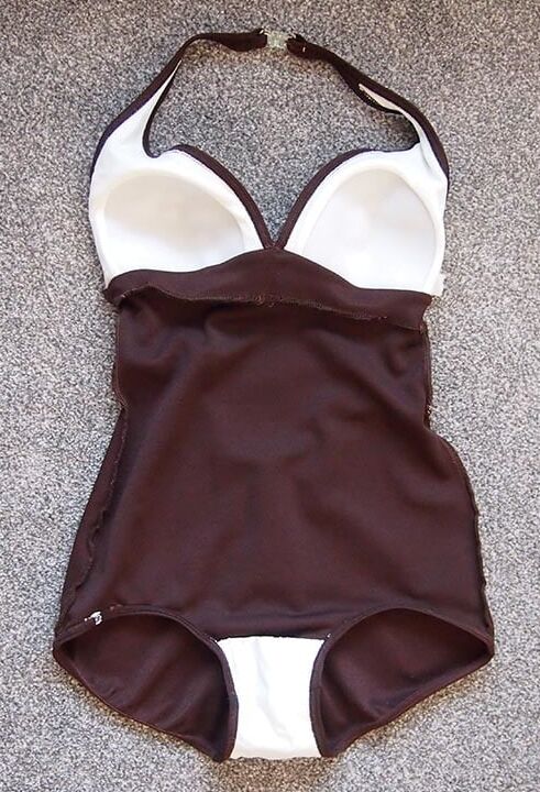 keynote brown fitted swimsuit