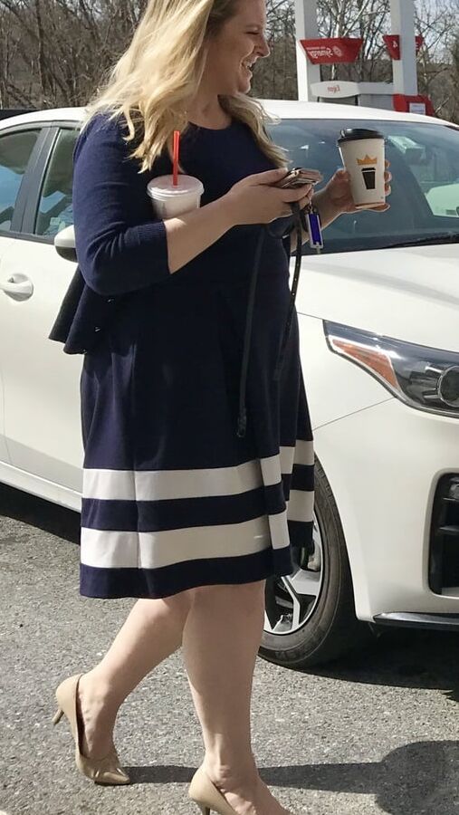 Thick legs beautiful plus size blonde