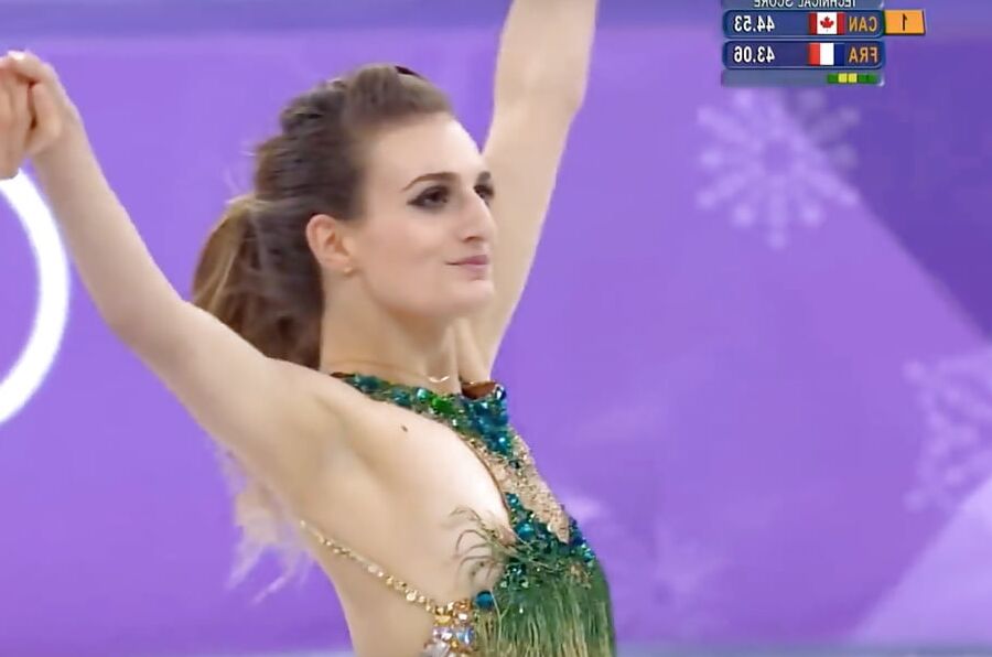 Gabriella Papadakis oops Olympiques Games feb