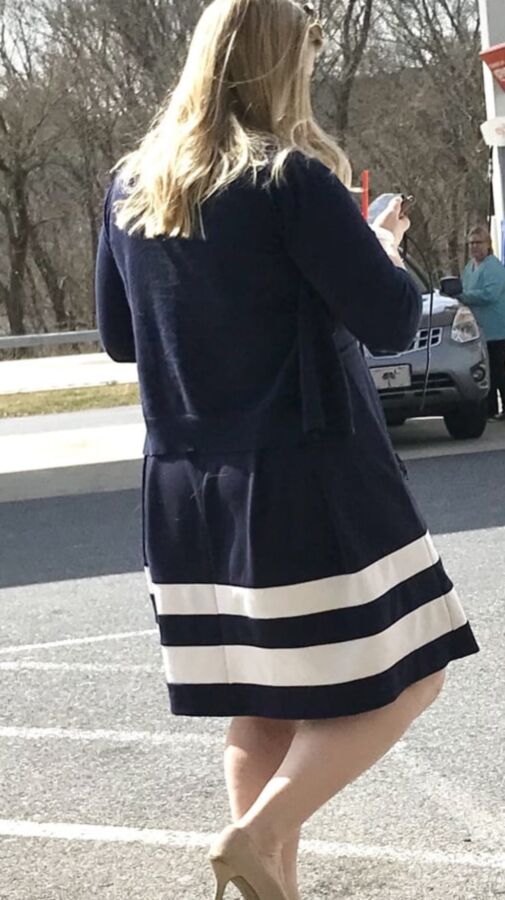 Thick legs beautiful plus size blonde