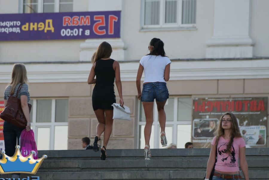 High heels in street