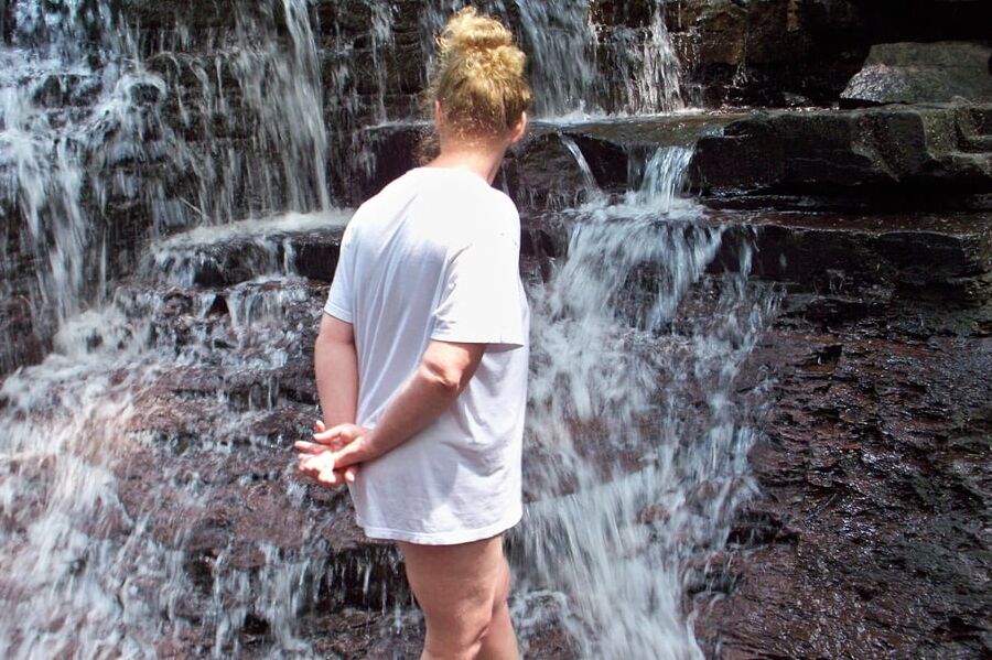 Got caught naked at a waterfall