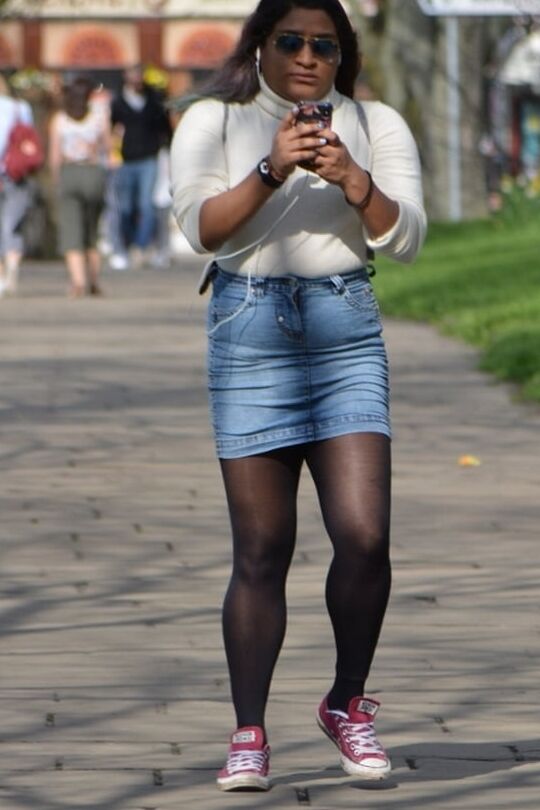 Street Pantyhose - UK Black Cunts on the Street