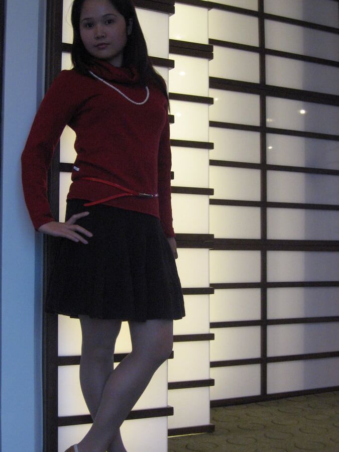 Cute Chinese Wife - Tan Pantyhose