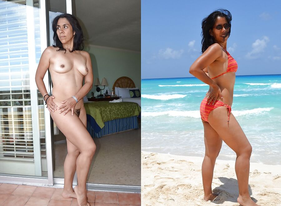 Mature wife dressed and undressed