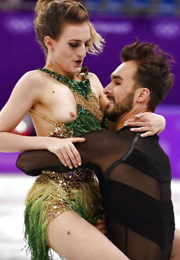 Gabriella Papadakis oops Olympiques Games feb