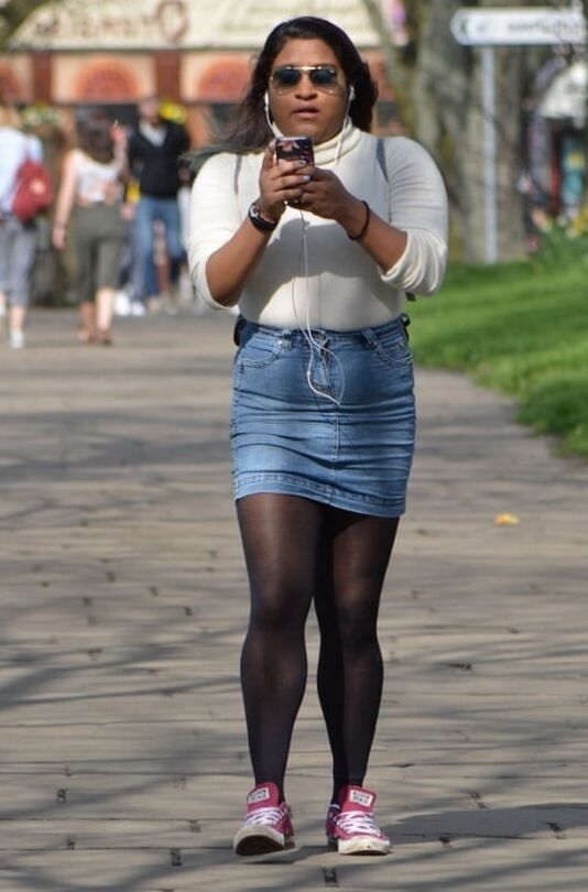 Street Pantyhose - UK Black Cunts on the Street