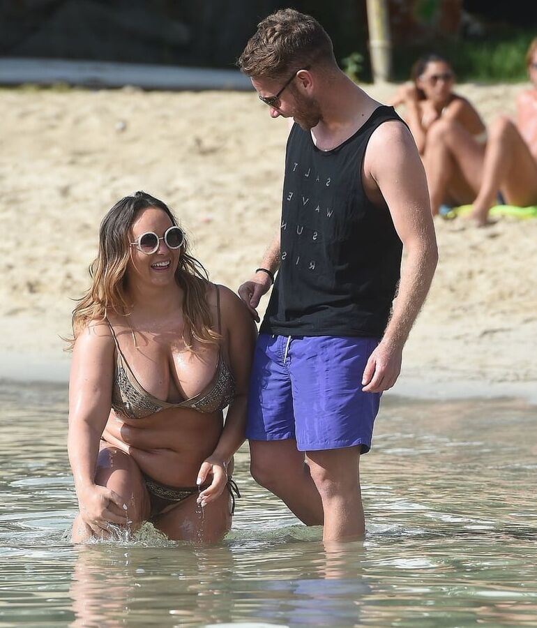 Chanelle Hayes in brown bikini
