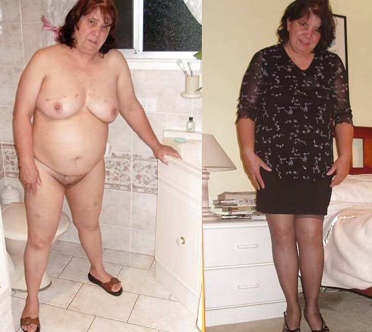 Mature wife dressed and undressed