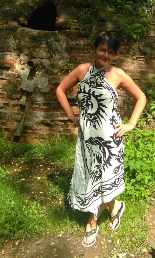 Russian skinny Mature woman.