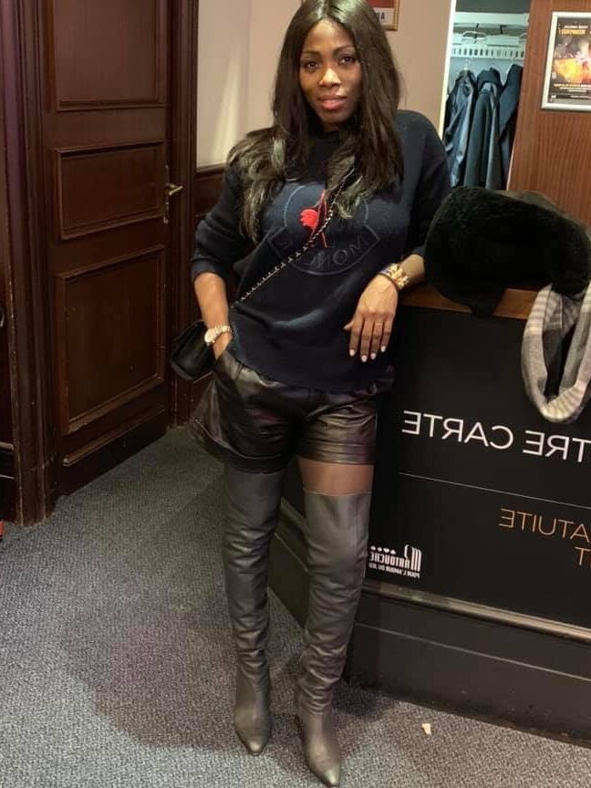 Ebony Goddess wearing Boots no.