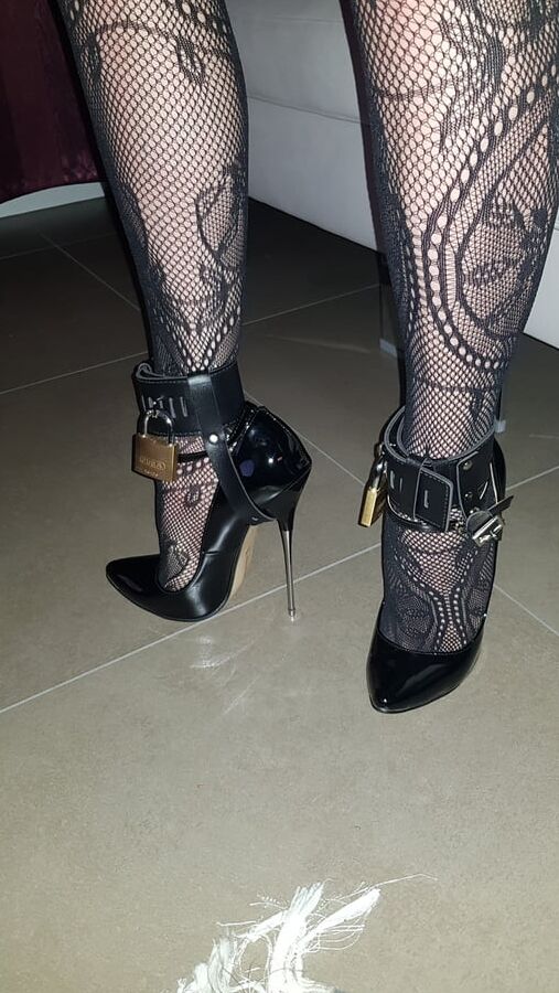 Taped in high heels