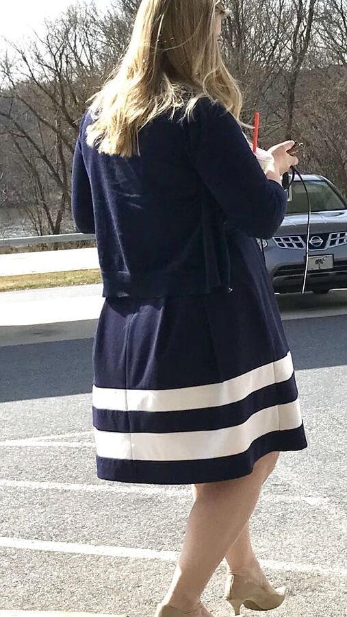 Thick legs beautiful plus size blonde