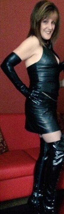 Pvc boots leather latex