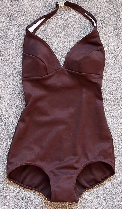 keynote brown fitted swimsuit