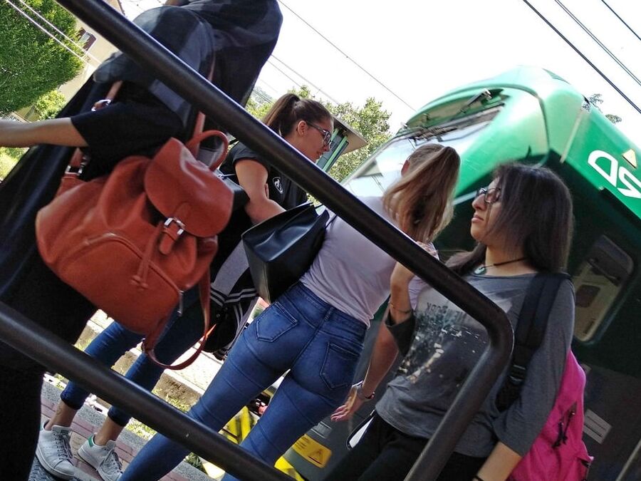 Rubia en el metro