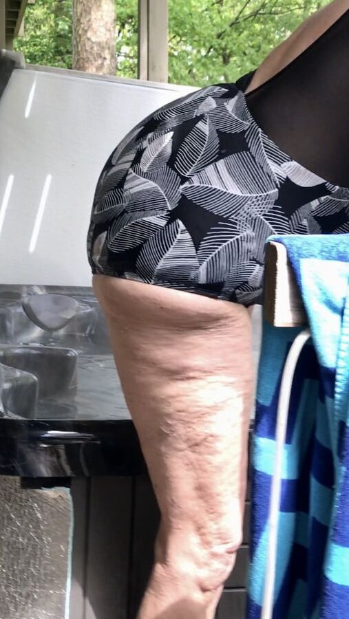 My wife Rose in hot tub
