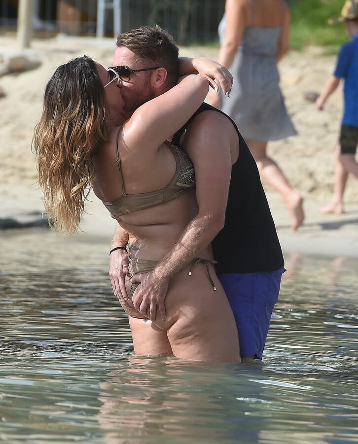 Chanelle Hayes in brown bikini