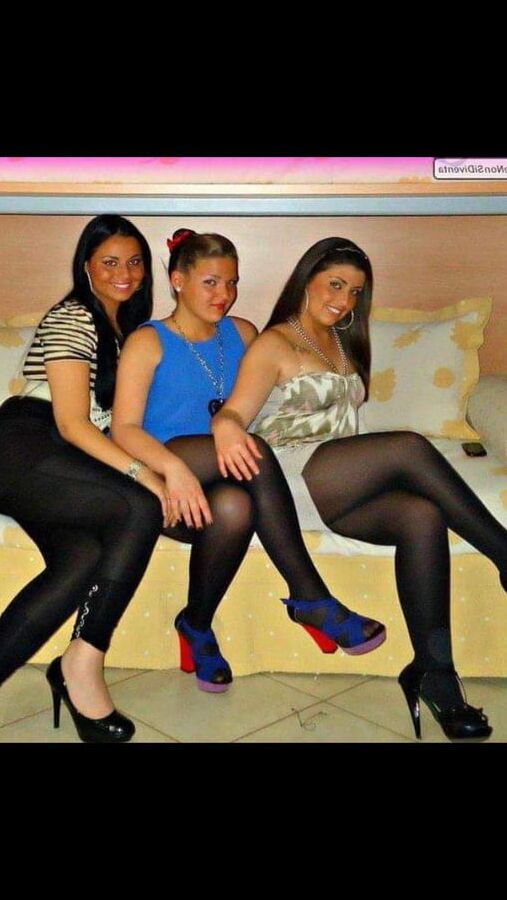 Slut friends pantyhose top