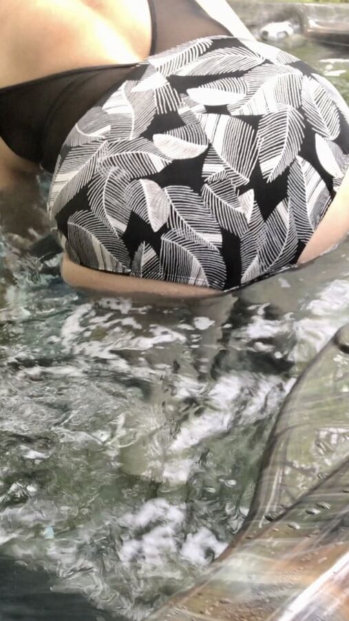 My wife Rose in hot tub