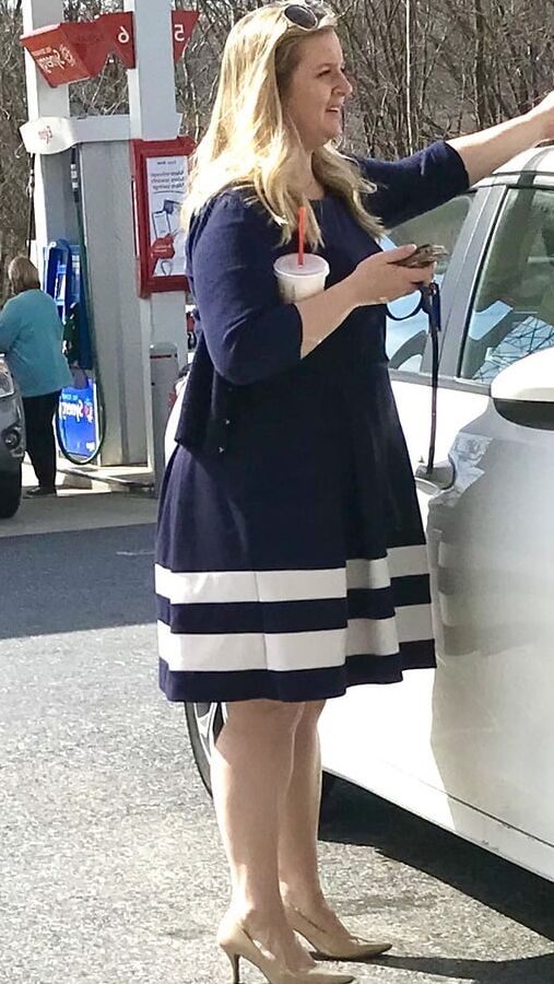 Thick legs beautiful plus size blonde