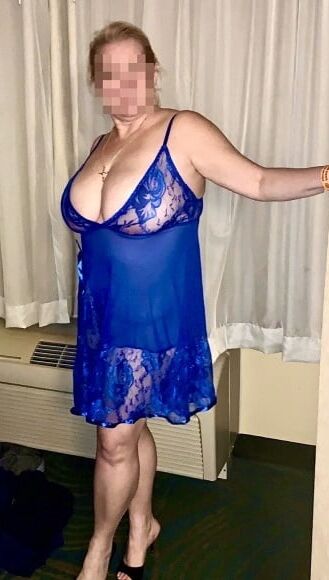 Matures in blue nighties