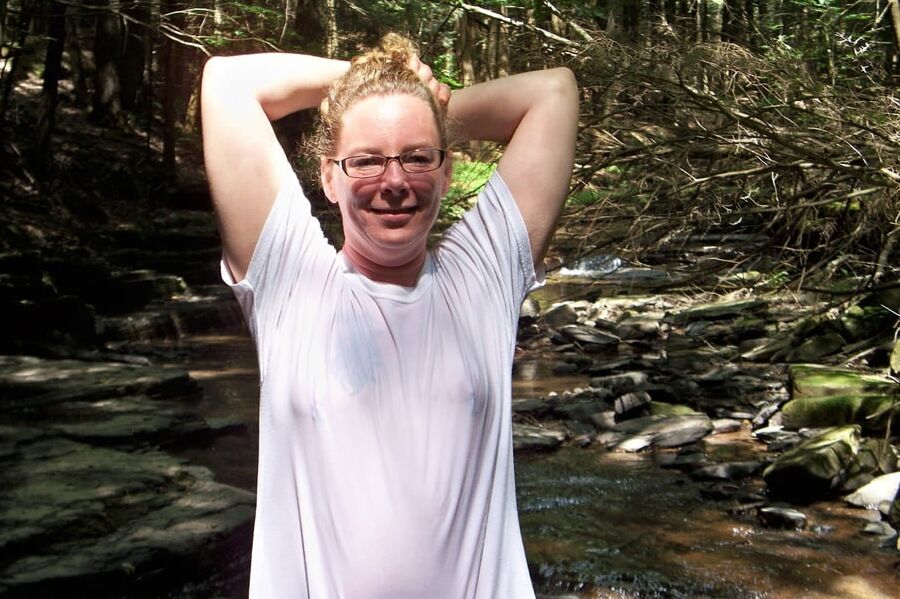 Got caught naked at a waterfall