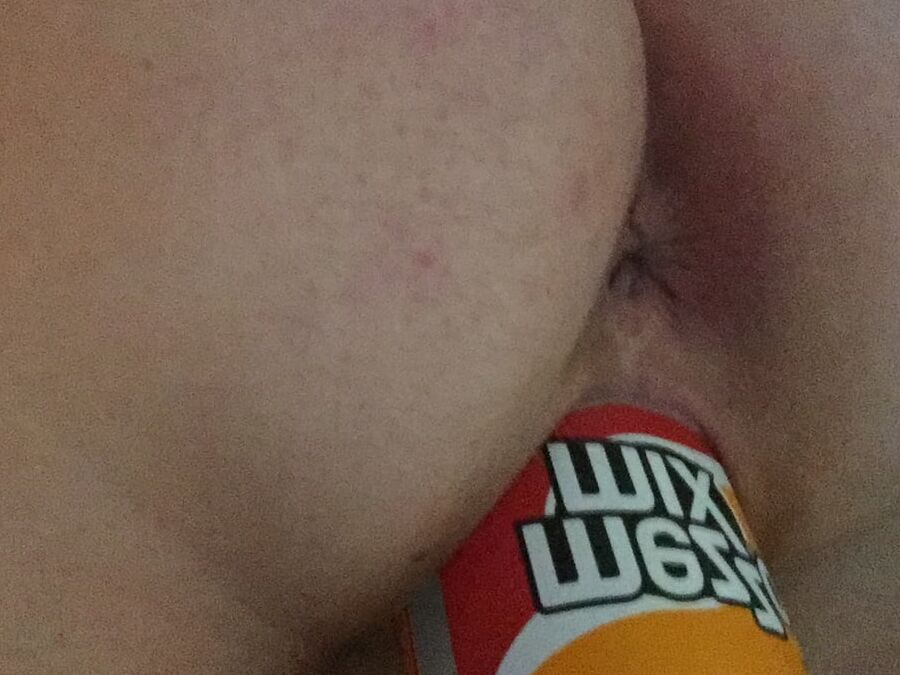 BBW Pussy hart an der Grenze mit l Flasche