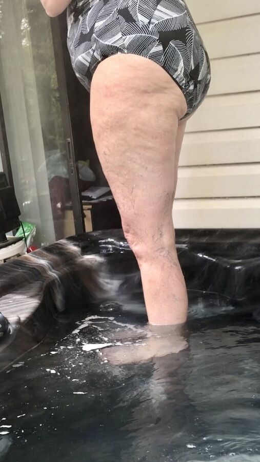 My wife Rose in hot tub